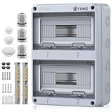 EYPINS Quadro Elettrico Esterno 24 Moduli,Scatola di Distribuzione da Parete,Impermeabile IP65,per Esterno,Giardino(275 * 365 * 110 mm)