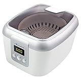 iTronics 600ML Pulitore Ultrasuoni con 5 modalità di Tempo di Pulizia 90s 180s 300s 480s e 600s Lavatrice Ultrasuoni Professionale per Occhiali Orologi Gioielli CDs