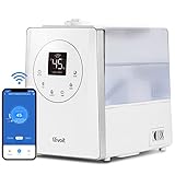 LEVOIT LV600S Umidificatore Ambiente Ultrasuoni 6L, Smart Controllo, Nebbia Calda e Fredda con Top-Fill Design, Timer, Umidità Personalizzata, Aromaterapia per Casa fino a 40-70m², Bianco