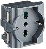 Vimar 0R16211 Idea Presa Da Incasso, Con Protezione Bambini Sicuri Sicury 2P+T 16 A 250 V Universale, Grigio