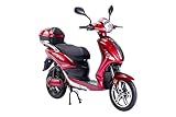 Tecnobike Shop Bici Elettrica a Pedalata Assistita Biciclette Elettroniche Alimentate Z-Tech ZT-09-TC 500 48V 20Ah Batteria al Piombo Estraibile Luci Led Antifurto (Rosso)