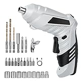 Flintronic Avvitatore Elettrico, 3.5 Nm Cacciavite Elettrico, Luce a LED come Torcia, Chiave a Cricchetto, Caricatore Cavo USB, 25 Accessori (1300mAh Li-ion 3,6V)