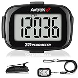 Pedometro 3D ad alta precisione per camminare, schermo gigante, con numeri, contapassi, clip da corsa, con indicatore del tempo e retroilluminazione a LED, colore: nero