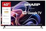 Sharp 40HF2365E - GOOGLE TV, 40' FHD,FRAMELESS, 60Hz, Bluetooth, Sonido 2x8W, HDMIx3, USBx2, Colore nero