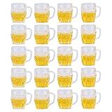 Syrisora ​​20 Pezzi Mini Boccali di Birra Modello Simulazione Boccali di Birra Modello per Mini Accessori Artigianali Fai da Te