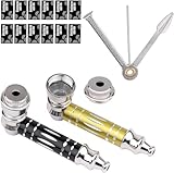 Mini pipa creativa in metallo staccabile piccola pipa, confezione da 2 pipe portatili tascabili per fumare con 50 filtri per schermi in acciaio inossidabile e set di pulizia raschietto per tubi