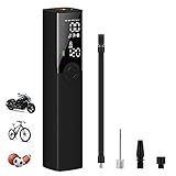 VEEAPE Pompa ad Aria elettrica Portatile per Bicicletta, compressore per Pompa ad Aria 120PSI / 1200mAh con Schermo LCD per Auto,Bici, Moto, Calcio. Pompa per Pneumatici Mini Batteria con Luce a LED.