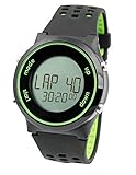 Swimovate, PoolMateSport Orologio da Nuoto Unisex-Adulto, Nero/Verde, Taglia Unica