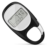 Flintronic Pedometro Contapassi da Passeggio, 3D Contapassi Elettronico Accuratamente, Pedometro Sportivo Portatile con Cordino a Clip per Bambini/Fitness Uomo/Donna/Anziani