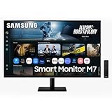 Samsung Smart Monitor M7 (S32FM702), Flat 32'', 3840x2160 (UHD 4K), Smart Hub con AI, Office 365, Gaming Hub, Speaker Integrati, Telecomando, WiFi, HDMI, USB-C