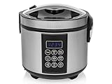 Tristar Cuociriso E Vaporiera XL (2,2 L), Mantenimento In Caldo 24 H, 7 Programmi, Pannello Digitale, Timer, Per 8–10 Persone, BPA Free, Incl. Accessori, Argento, RK-6138