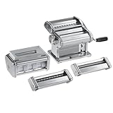 Marcato GS-MULTIPAST Macchina per Pasta Manuale con Accessori, acciaio cromato, Argento