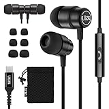 UliX RIDER Cuffie USB C, Garanzia 5 Anni, Auricolari USB C In-Ear per iPhone 16 15 Pro Max Plus iPad, Cuffie Type C con Microfono per Samsung Galaxy S24 S23 Ultra S22 S21 FE S20 Z Flip 3 4 A53 A54