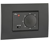 VEMER VN170700 KEO-B Termostato da Incasso con Manopola, Alimentazione a Batterie, Grigio Antracite e Bianco
