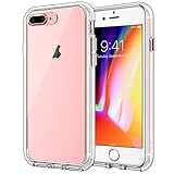 JETech Cover per iPhone 8 Plus e iPhone 7 Plus, Custodia con Paraurti Assorbimento degli Urti e Anti-Graffio (Trasparente)