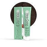 Vera Color - Biondo Scuro Cenere 6.1 - Colorazione Professionale Long Lasting in Crema Senza ammoniaca con Cheratina Vegetale, Aloe Vera e Bacche di Goji - Copertura Totale Capelli Bianchi - 100ml