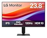 LG 24U411A Monitor 24' Full HD IPS, HDR 10, 120Hz, 1ms MBR, HDMI, D-Sub (VGA), Uscita cuffie, 1920x1080, sRGB 99%, Schermo Antiriflesso, Flicker Safe, Reader Mode, Nero