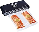 Amazon Basics Macchina sigillatrice per sottovuoto, Larghezza di sigillatura 30 cm,10 sacchetti per sottovuoto inclusi, Nero