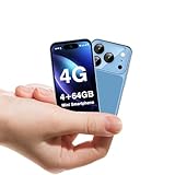 ZOKOE Mini Smartphone, 4G sbloccato, display da 3,88 pollici, Android 12, batteria da 1950 mAh, telefono per bambini e studenti, Dual SIM, riconoscimento facciale (Blu-4G)
