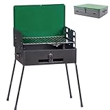Barbecue a Carbone richiudibile a Valigetta Dotato di Gambe Smontabili