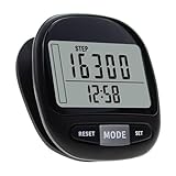 Enwye Contapassi 3D, Contapassi E Calorie per Camminare, con Clip E Cinturino, Memoria. Contapassi Preciso per Il Calcolo della Distanza. Contapassi Digitale, Attrezzatura Fitness.