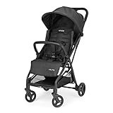 Peg Perego Selfie - Passeggino Leggero dalla Nascita fino a 22 kg (0 - 4 anni), Pieghevole e Compatto, Chiusura Automatica, Schienale Reclinabile, Capottina UPF 50+, Ardesia