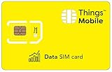 SIM Dati Things Mobile con copertura globale e rete multi-operatore GSM/2G/3G/4G LTE, senza costi fissi, senza scadenza e tariffe competitive, con 10 € di credito incluso