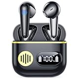 Cuffie Bluetooth,Auricolari Bluetooth 6.1 - Cuffie Wireless con 6 ENC Cancellazione Rumore Mics, Cuffie in Ear 48 Ore di Riproduzione, Cuffiette Senza Filo HiFi Stereo per iOS/Android - Classico Nero