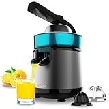 Cecotec Spremiagrumi Elettrico a Braccio Essentialvita Hyden 120 Hybrid. 120W, 2 Coni in Plastica Staccabili di Diverse Dimensioni, Manico e Coperchio in Plastica, 250ml, Il colore può variare