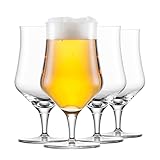 SCHOTT ZWIESEL Bicchiere da birra universale Beer Basic 0.3 (set di 4), classico bicchiere da birra, bicchieri in cristallo Tritan lavabili in lavastoviglie, Made in Germany (art. 130013)
