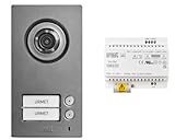 Kit videocitofono bifamiliare Urmet pulsantiera+alimentatore+distributore - 1784802