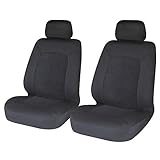 Sakura - Coprisedili Anteriori per Auto e furgoni Hampton, 1 Paio, Colore Nero, compatibilità Universale