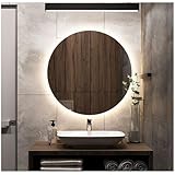 STYLE GLASS Specchio Rotondo Retroilluminato 80 cm GIANT, Specchio Bagno Led Retroilluminato 4000K Made in Italy, Specchiera Bagno