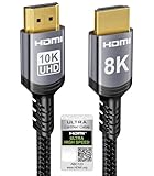 Sniokco 10K 8K 4K Cavo HDMI 2.1 48Gbps 1 Metri, Certificato Ultra Alta Velocità Cavi HDMI® 0.01ms 4K 240Hz 165Hz 120Hz 8K 60Hz eARC Netflix HDCP 2.3 2.2 DTS:X HDR10+ TV Monitor Proiettore