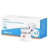 Heiman Rilevatore di fumo intelligente HS1SA-E Plus, rilevatore di fumo richiede Zigbee 3.0 Hub, rilevatore di fuoco con sensore fotoelettrico, Home Automation, supporta ZHA & Z2M per Home Assistant