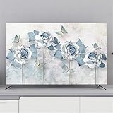 Hixingo Copertura TV Antipolvere, Motivo Fiore 3D Copri Televisore Copertura Televisore Cover TV Copri TV Protezione TV Universale Elastica Custodia Protettiva TV (37-39inch,Farfalla blu A)