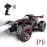 SZJJX Macchina Telecomandata per Bambini con Luce,15+KM/H 2.4Ghz Macchina Radiocomandata,Macchinine per Bambini,Natale Compleanno Giocattoli Giochi Regalo per Bambina Bambino 3 4 5 6 7 Anni NeroRosso