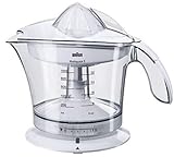Braun MPZ9 MultiQuick 3 Spremiagrumi, doppia rotazione, caraffa graduata e trasparente da 1L, dotato di coperchio trasparente, pratico beccuccio, Base antiscivolo, Avvolgicavo, Potenza 20W, Bianco