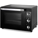 De'Longhi Forno Elettrico, 5 livelli di Cottura, Temperatura 80-230°C, Timer, Capacità 40L, Include Teglia, Griglia e Pinza EO40112.BK, Potenza 2000W, Nero