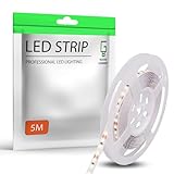 NUOVA GERMANY 5 Metri Striscia LED Bianco Caldo 3000K SMD2835 120LED/m, 24V Dimmerabile Alta Luminosità, 14W/M, 70W, 6500Lumen Totali, Luce Nastro Luminoso, IP20 (5M Calda 3000K)