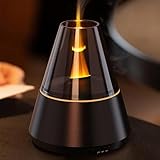 QKTYB Diffusore di Oli Essenziali Elettrico la Casa con LED 7 Colori Effetto Candela, Umidificatore Aromaterapia 3 Timer, Spegnimento Auto Vaporizzatore Oli Essenzial per Camera da Letto Ufficio Yoga