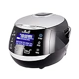 Yum Asia Sakura cuociriso con ciotola in ceramica e Micom Fuzzy Logic (8 tazze, 1,5 litri) 6 funzioni di cottura del riso, 6 funzioni Multicooker, display a LED Motouch - 220-240V EU