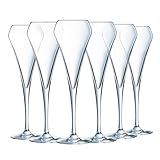 Chef & Sommelier - Open Up Collection, 6 flutes da champagne, cristallo, moderno ed elegante - Made in France, confezione rinforzata, idoneo alla vendita online