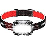 Blukar Torcia Frontale LED, Super Luminosa 2000 Lumen Lampada Frontale Ricaricabile con Sensore Movimento,8 Modalità di Illuminazione, Impermeabile Torcia da Testa per Campeggio/Pesca/Trekking