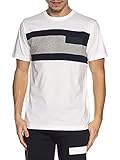 Colmar T Shirt Originals Frida da Uomo Bianca/Blu/Grigio Melange