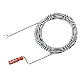 Ribimex Sonda Sturatubi 7 m, Diametro 8 mm, Ideale per Sturare Tubazioni di Scarico Otturate e Grondaie senza Agenti Chimici - PRFD70C