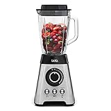 Laica Frullatore Xpro VB3300, Multifunzione con Connettore per Macchina Sottovuoto, Brocca Graduata in Vetro da 1750 ml, 6 Lame in Acciaio Inox Temprate, 10 Velocità Regolabili, 3 Programmi, 1200 W.