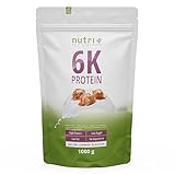 nutri+ Proteine 6K in Polvere a Base vegetale Gusto Caramello Salato 1 kg - 6 Componenti Proteiche - con Isolato di Proteina di Piselli Soia Riso Grano Girasole Mandorla