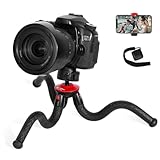 Fotopro Treppiedi Cellulare flessibile, Cavalletto per Fotocamera Mini Tripod Treppiede viaggio Bluetooth Universale per Smartphone e macchina fotografica d'azione