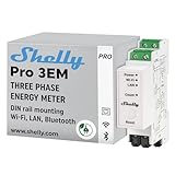 Shelly Pro 3EM (120А) - Wi-Fi & LAN Contatore Energetico Trifase, 3x 120A TC Inclusi, Solare Bidirezionale, 60 Giorni Dati, Monitoraggio Consumi, Guida DIN, Domotica, Nessun Hub Richiesto